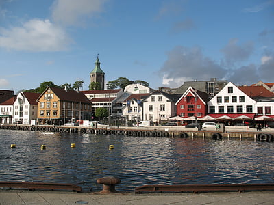 grad, zaljeva, luka, Stavanger, Norveška