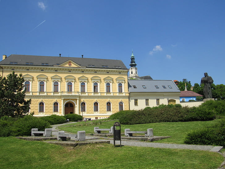 nitrify, Eslovaquia, edificio, Palacio, Parque, arquitectura, lugar famoso