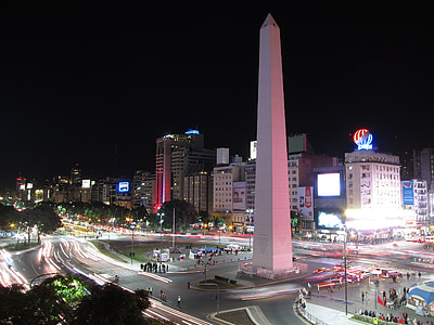 Buenos aires, Argentina, obelisk, grad, kapital, ulica, spomenik