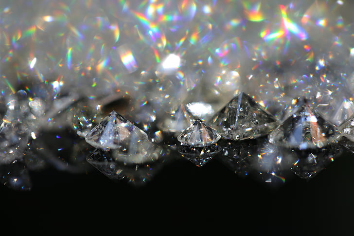 diamanter, sten, ädelsten, juvel, pärla, refraktion, lysande
