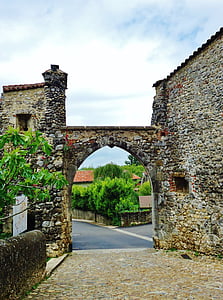 Pérouges, vila, Boa aparência, França, pedras, medieval, cidade