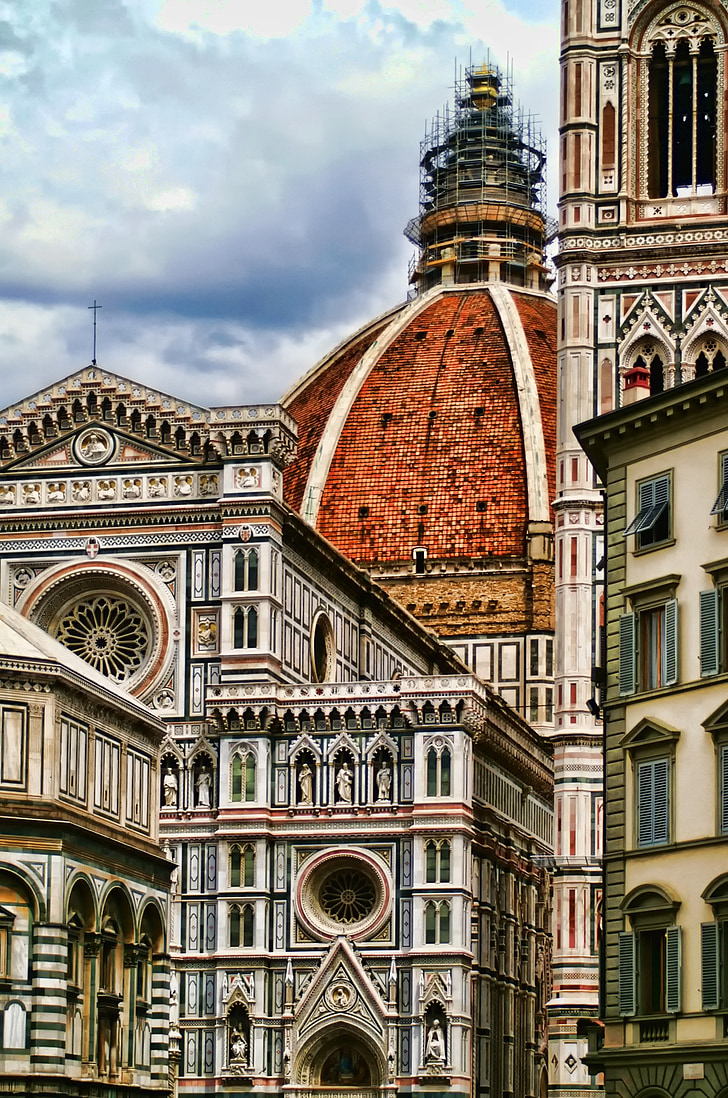 italy, tuscany, florence, sky, clouds, panorama, towers