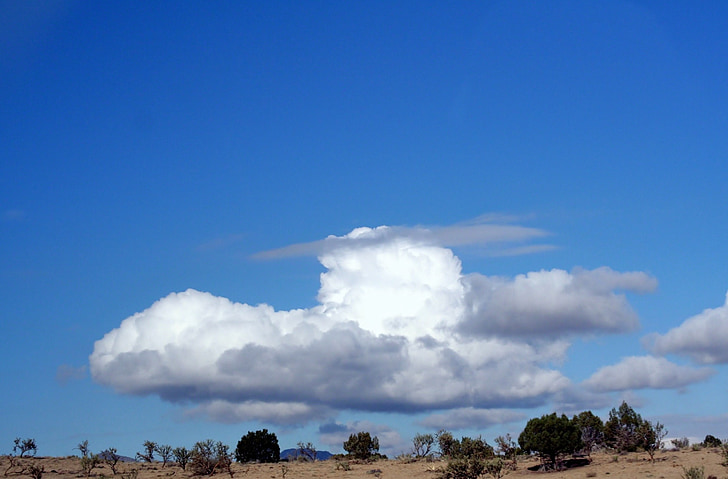 구름, 스카이, 블루, 자연, 야외에서, cloudscape, 솜 털