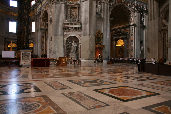 st peter's basilica, st peter's church, cathedral, rome, architecture, altar, pope