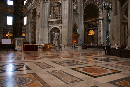 Bazylika Świętego Piotra, St peter's church, Katedra, Rzym, Architektura, ołtarz, Papież