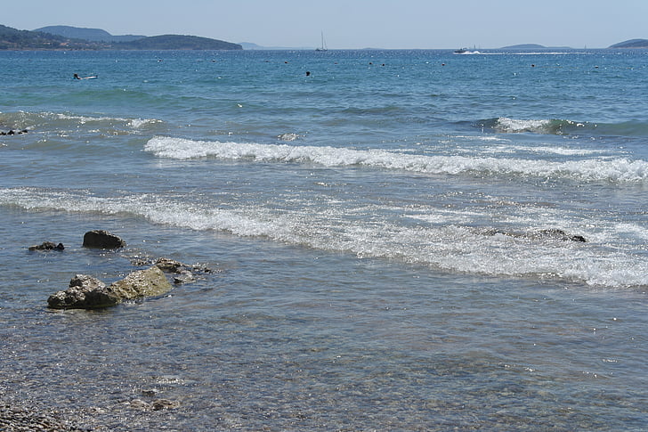 havet, vågor, sommar, Kroatien, renhet