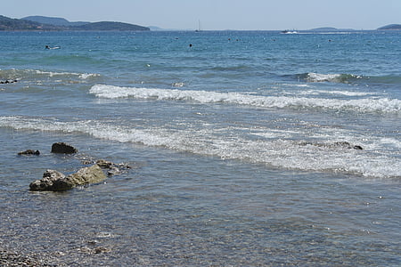 mer, vagues, été, Croatie (Hrvatska), pureté