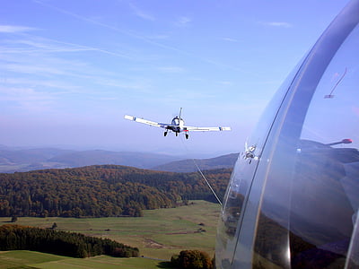 gliding, f-slow, aircraft towing, moraine, air sports, glider pilot, fly