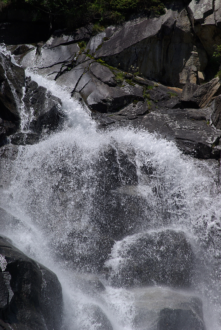 Cachoeira, Val de fumaça, água, gotas