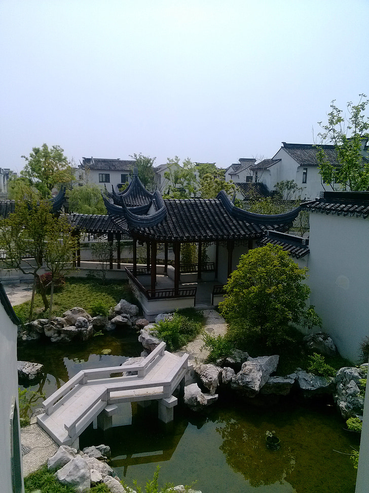 Villa, Jiangnan, het landschap