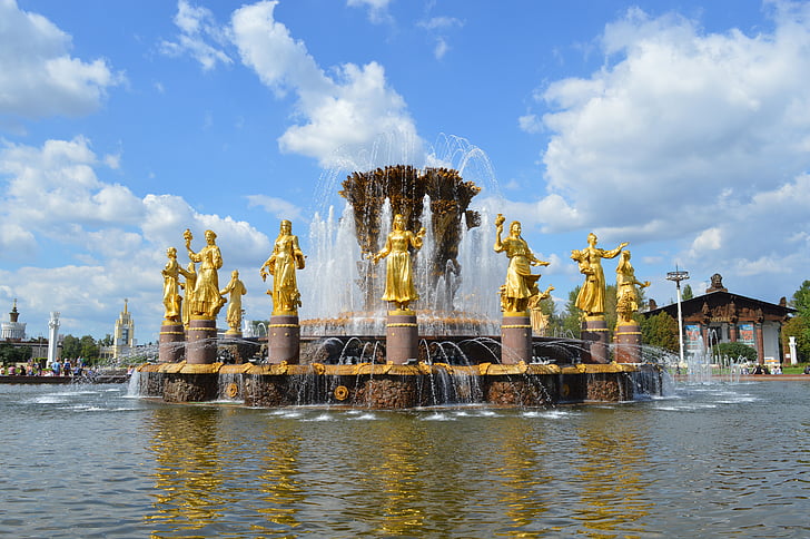 enea, peoples' friendship fountain, the soviet union, the ussr, moscow, russia, architecture