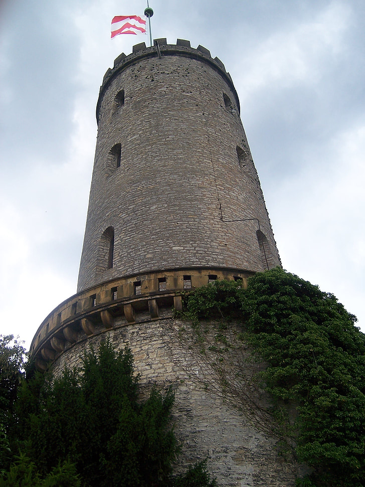 Sparrenburg, Bielefeld, Kasteel, toren, staven, uitkijktoren, Knight's castle