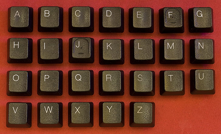 klavye, ABC, alfabe, düğme, anahtar, mektup, sembol