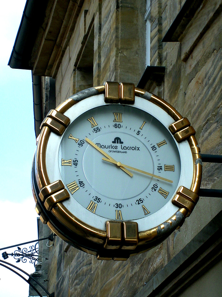 clock, lacroix, city, forchheim, bavaria