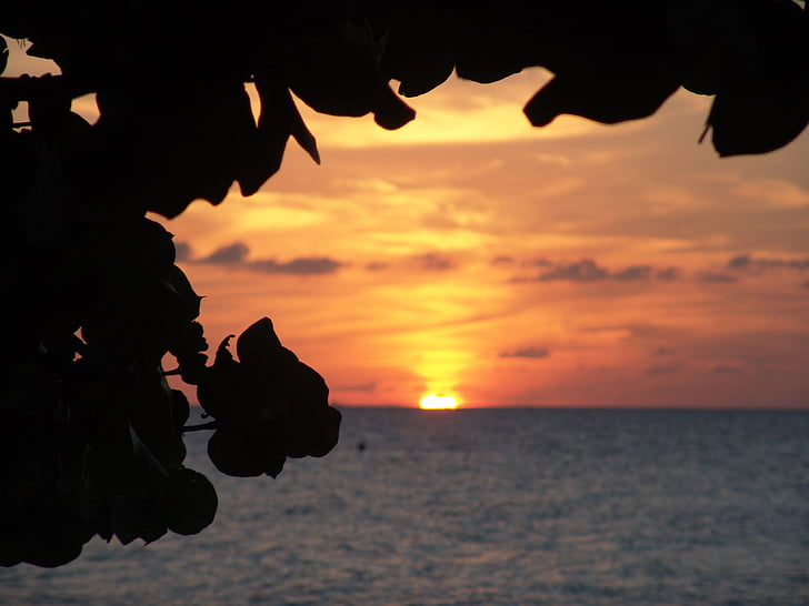 pôr do sol, Jamaica, Caribe, trópicos, exóticas, Verão, romance
