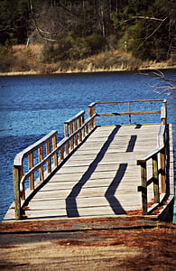 Pier, in legno, acqua, pilastro di legno, calma, tranquillo, rilassante