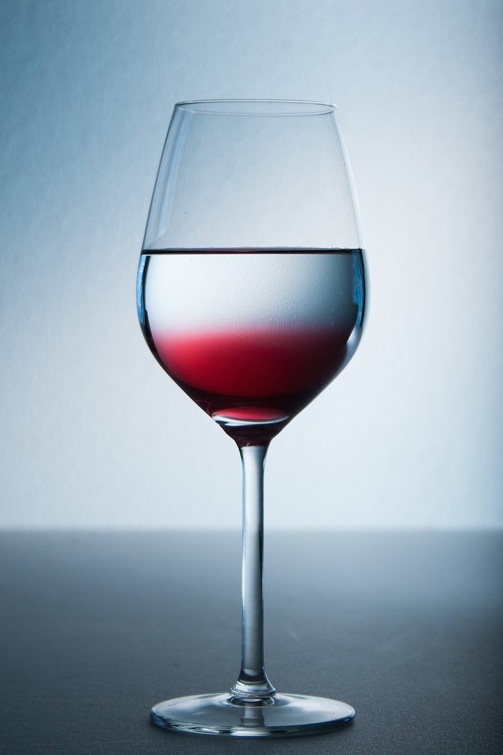 vinglass, glass, drikking, rød, elegante
