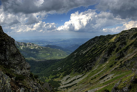 Tatrai, Lenkija, czerwone wierchy, kalnai, perspektyvas, kraštovaizdžio, viršūnių