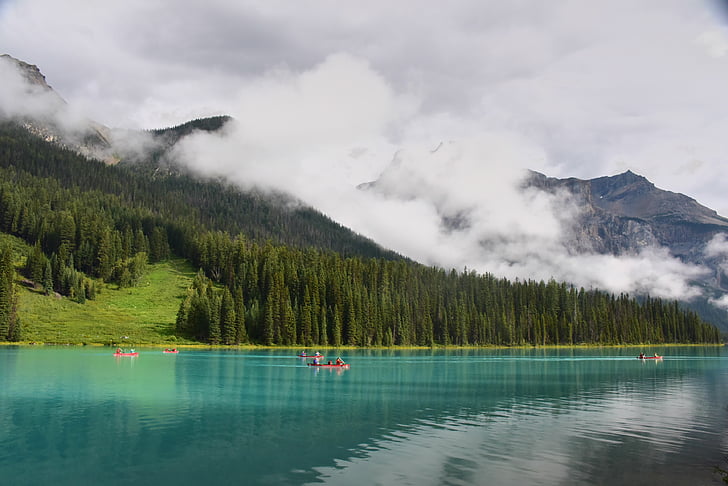 Lake, berg, het water, reflectie, Woods, behang, wolk