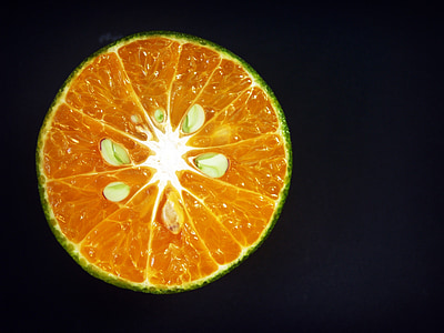Orange, fructe, felie, alb, citrice, acru, izolat