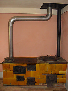 stove, oven, historically, historic kitchen stove, museum, museum piece, old