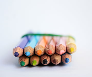 blyanter, tegning, penner, kreative, kreativitet, farget, farger