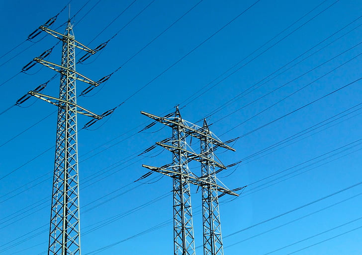 strommast, línia de poder, Direcció actual, mercat d'electricitat, alta tensió, antenes d'alts