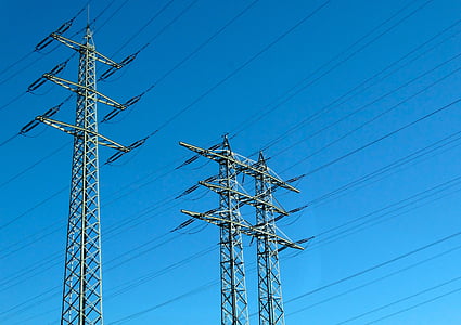 strommast, đường dây điện, tiến hành hiện tại, thị trường điện, điện áp cao, cột buồm cao