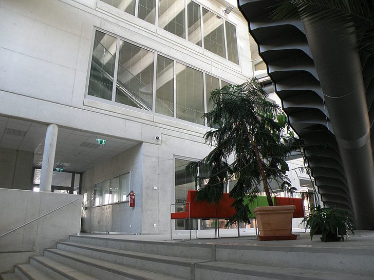 Atrium, Aula, Universiteit, moderne, het platform, ruimte, gebouw