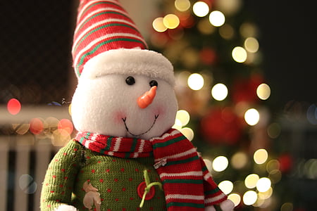 Christmas, julepynt, Christmas ornament, God jul, snømann, snø, Bonnet