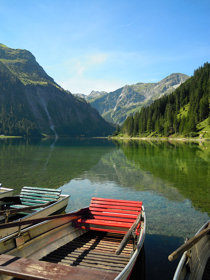 Gamta, vilsalpsee, Austrija, tannheimertal, vandens, kraštovaizdžio, kalnų