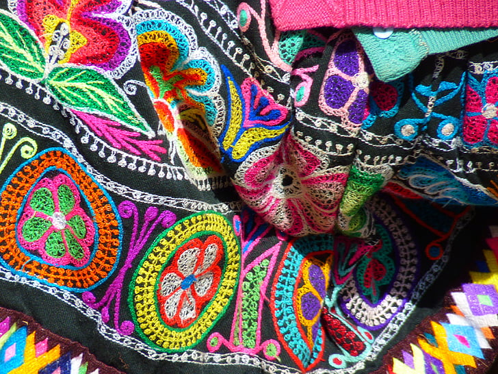 fabric, colorful, color, coloring, clothing, peru, inca