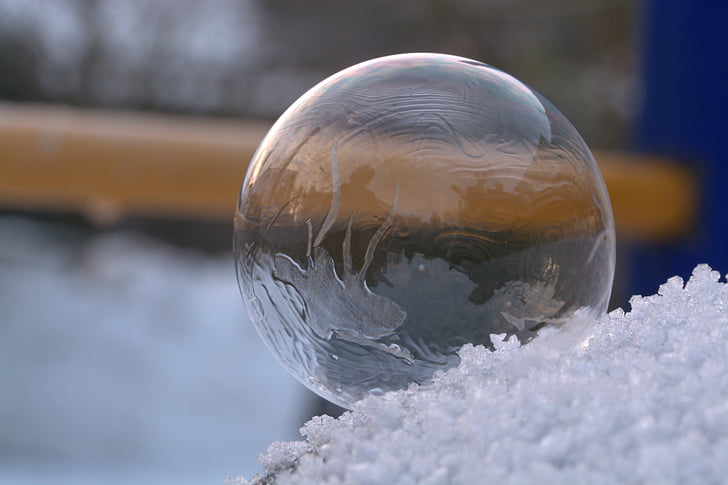 bong bóng xà phòng, ze, đông lạnh, đông lạnh bong bóng, Frost, cấu trúc, bong bóng