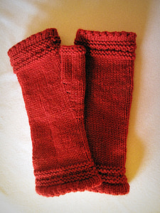 knitt, llana, vermell, teixit, manyoples, estil, accessori