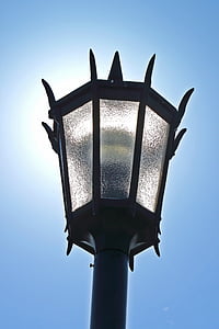 램프, 올리기, 빛, 거리, 전기, 장 대, 가로등