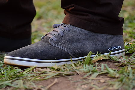 Adidas, close-up, peu, calçat, sabates, sabata, a l'exterior