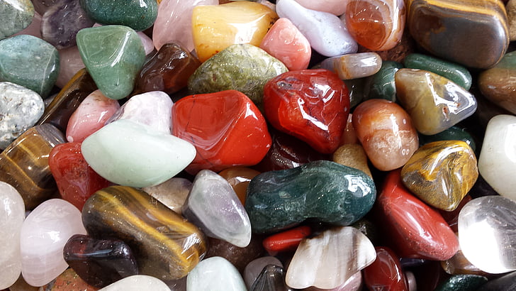 piedras, colorido, Deco, bonita, marco completo, piedras preciosas, fondos