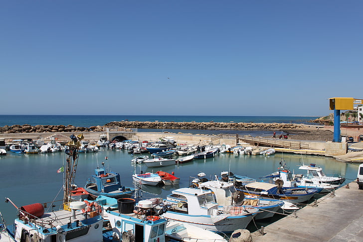 boats in the port, the mediterranean sea, sicily, italy, sea, harbor, nautical Vessel