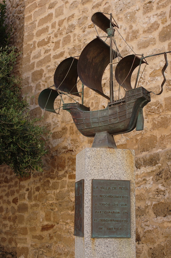 Caravel, heykel, kırık, Cadiz