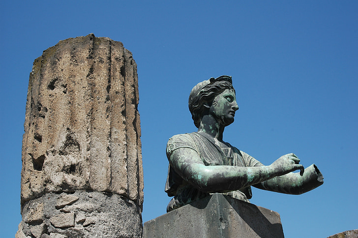 bức tượng, Pompeii, đi du lịch, ý
