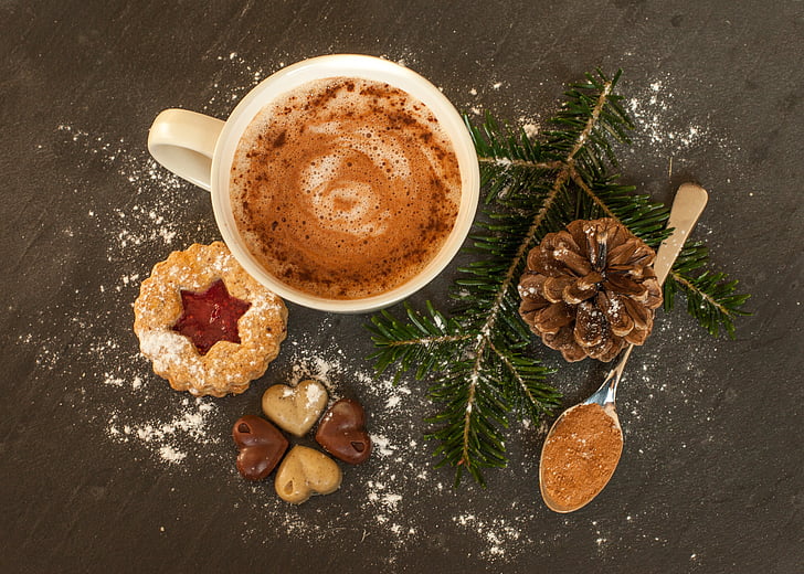 coklat panas, kakao, kedatangan, cokelat, Natal, manis, kelezatan