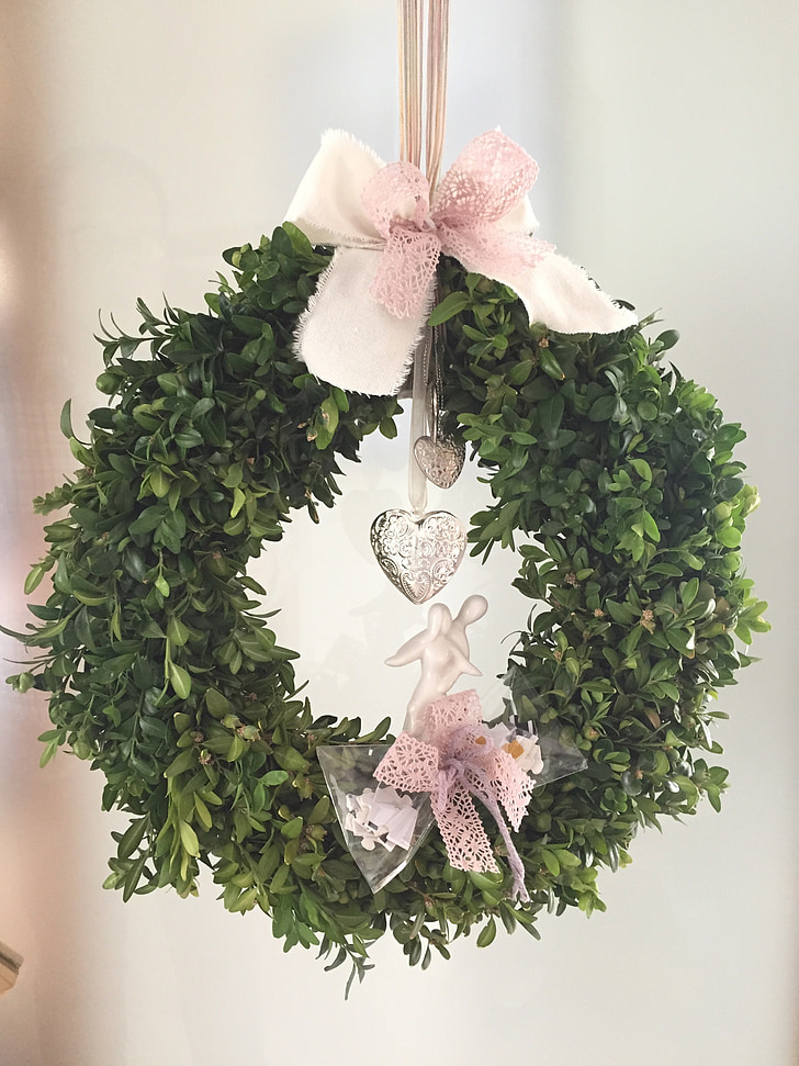 decoration, wreath, boxwood, romantic, live, ornament, loop