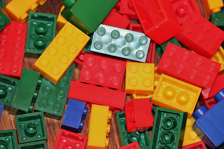 Lego, doble, colors, joguines per a nens