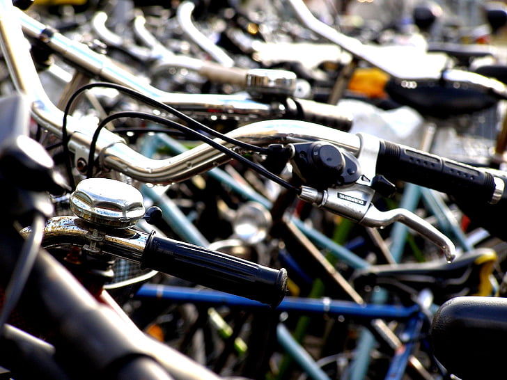 dviratis, dviračiai, Senas dviratis, miesto dviračiai, turizmo, stabdžių, vairas