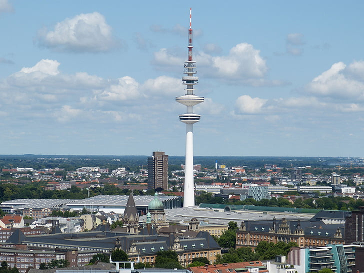 Hamburg, City, Hanseatic city, Germania, clădire, Turnul, Michel