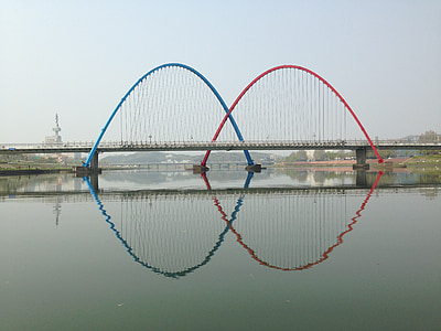 Bridge, River, 대전, Daejeon, Etelä-korea