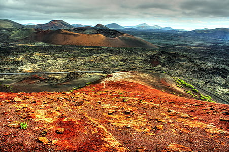 Lanzarote, vulkanas, nerealu, kraštovaizdžio, kelionės, kalnų, Gamta