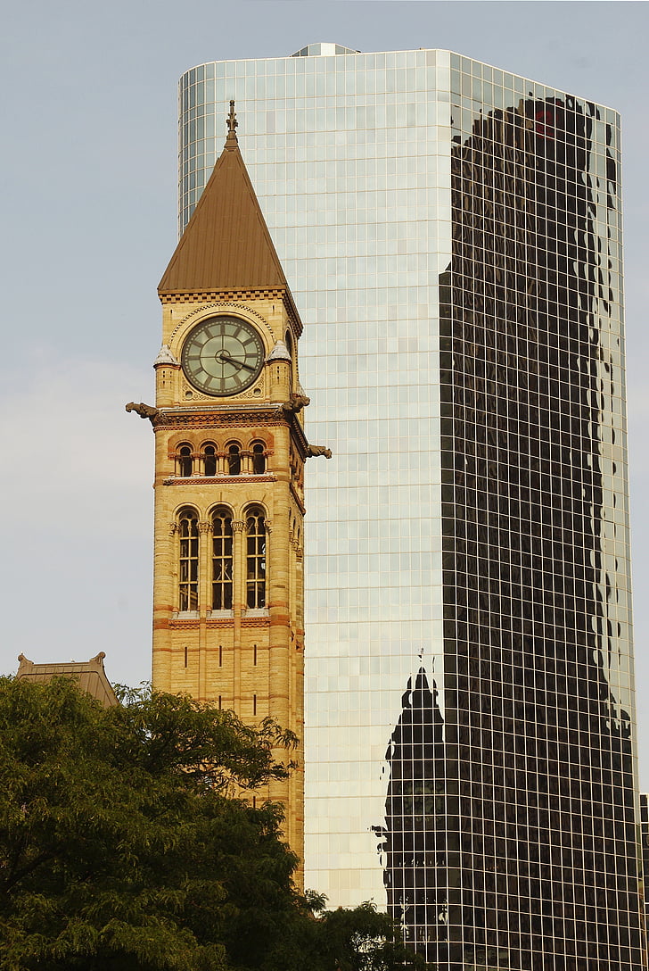 arsitektur, besar, bangunan, Bisnis, Kanada, Kota, menara jam