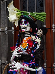 Meksiko, hari mati, tradisi, Catrina, kerajinan, Festival populer, kematian