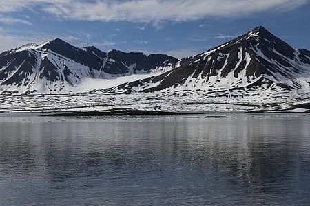 Svalbard, maastik, Arktika, Lääne-Teravmägede, Glacier, mägi, loodus